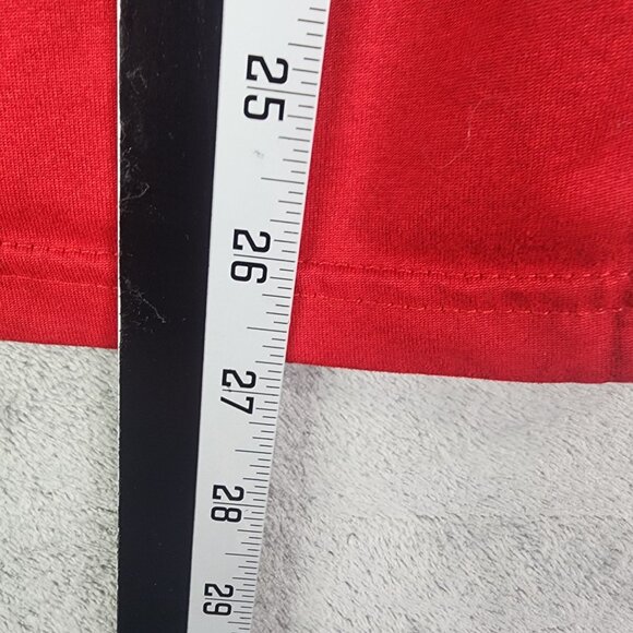 Men's Red Nike Dri-Fit Shirt Short Sleeve Crew Neck Size L - Picture 7 of 9